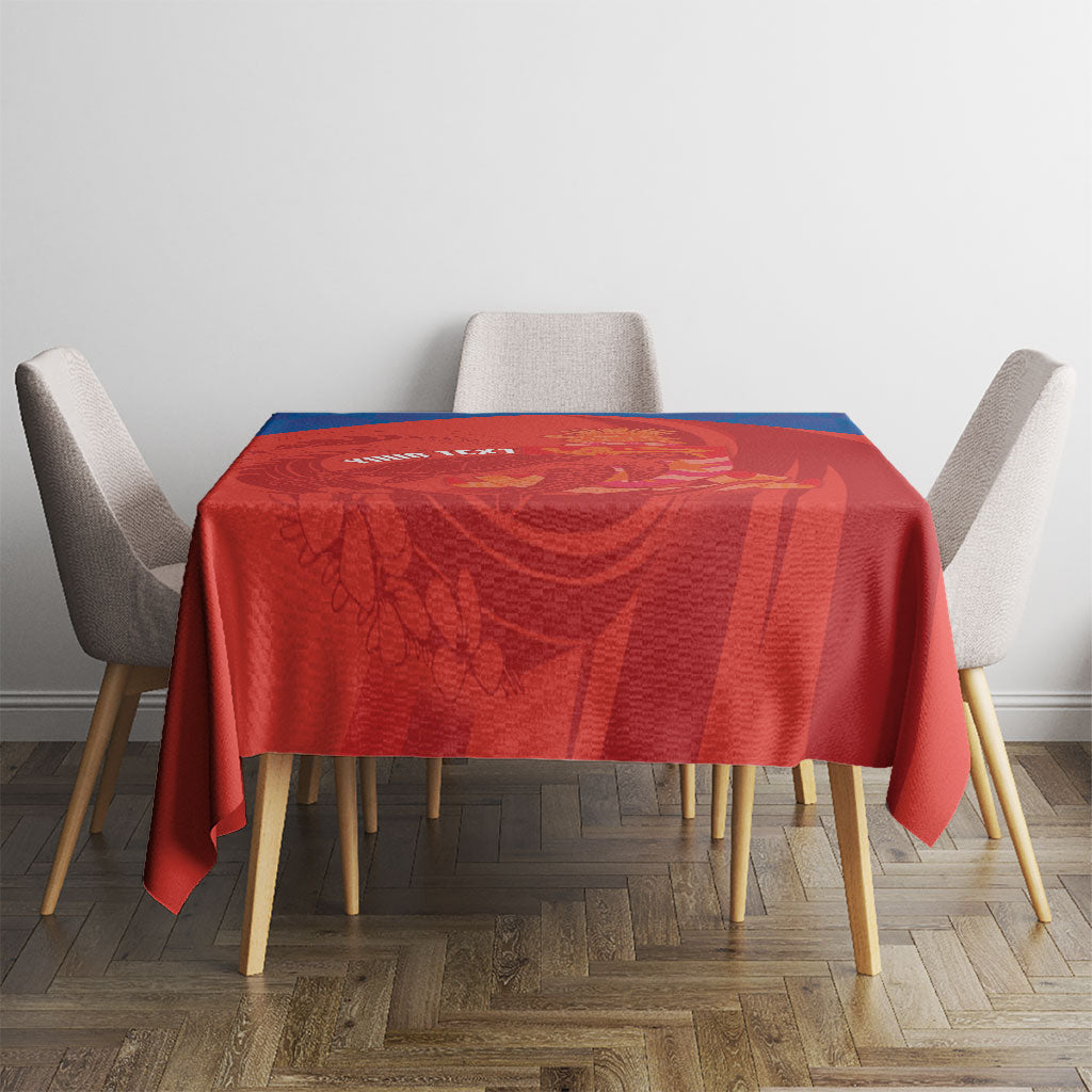 Cayman Islands Football 2026 Custom Tablecloth Sea Turtle Coat Of Arms Style