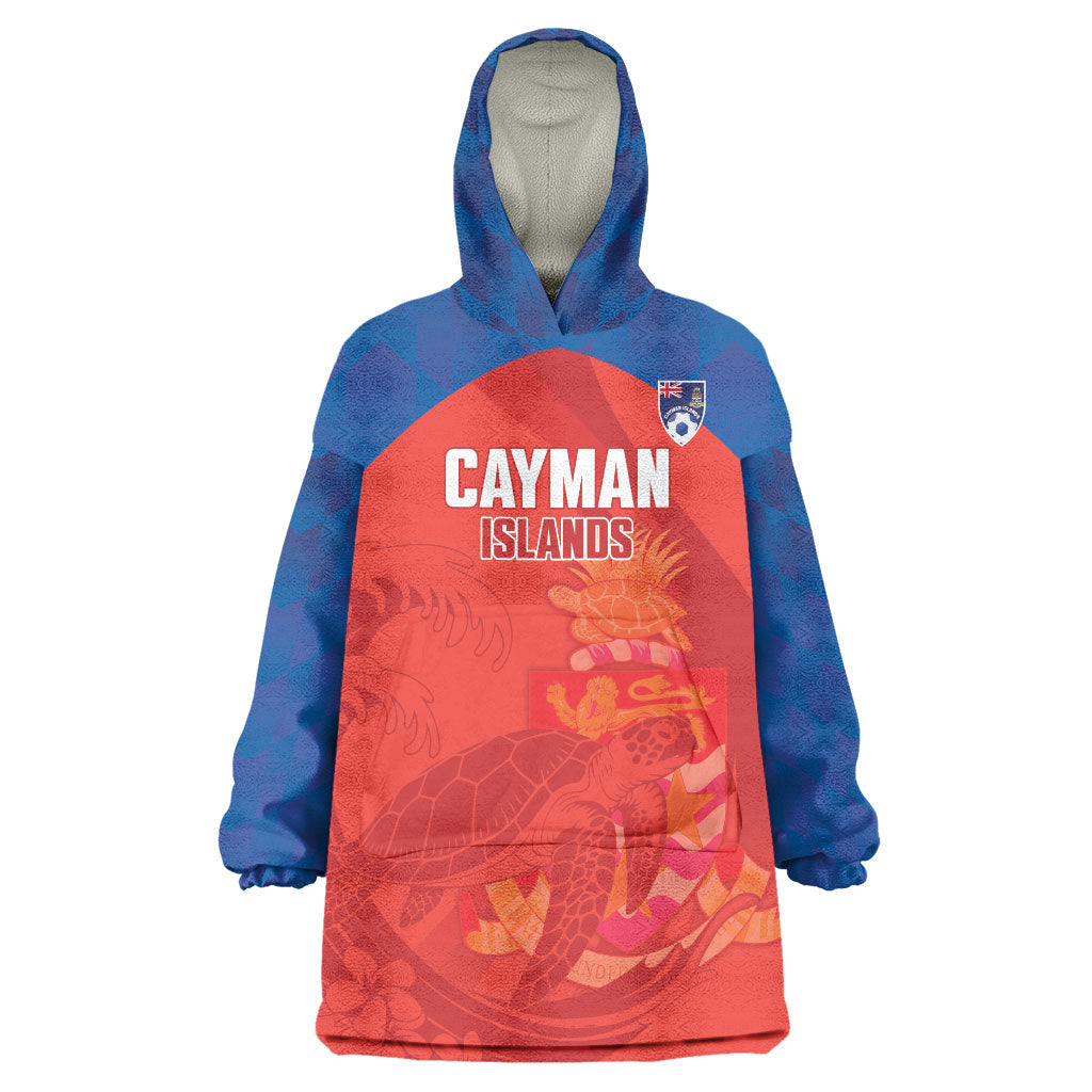 Cayman Islands Football 2026 Custom Wearable Blanket Hoodie Sea Turtle Coat Of Arms Style