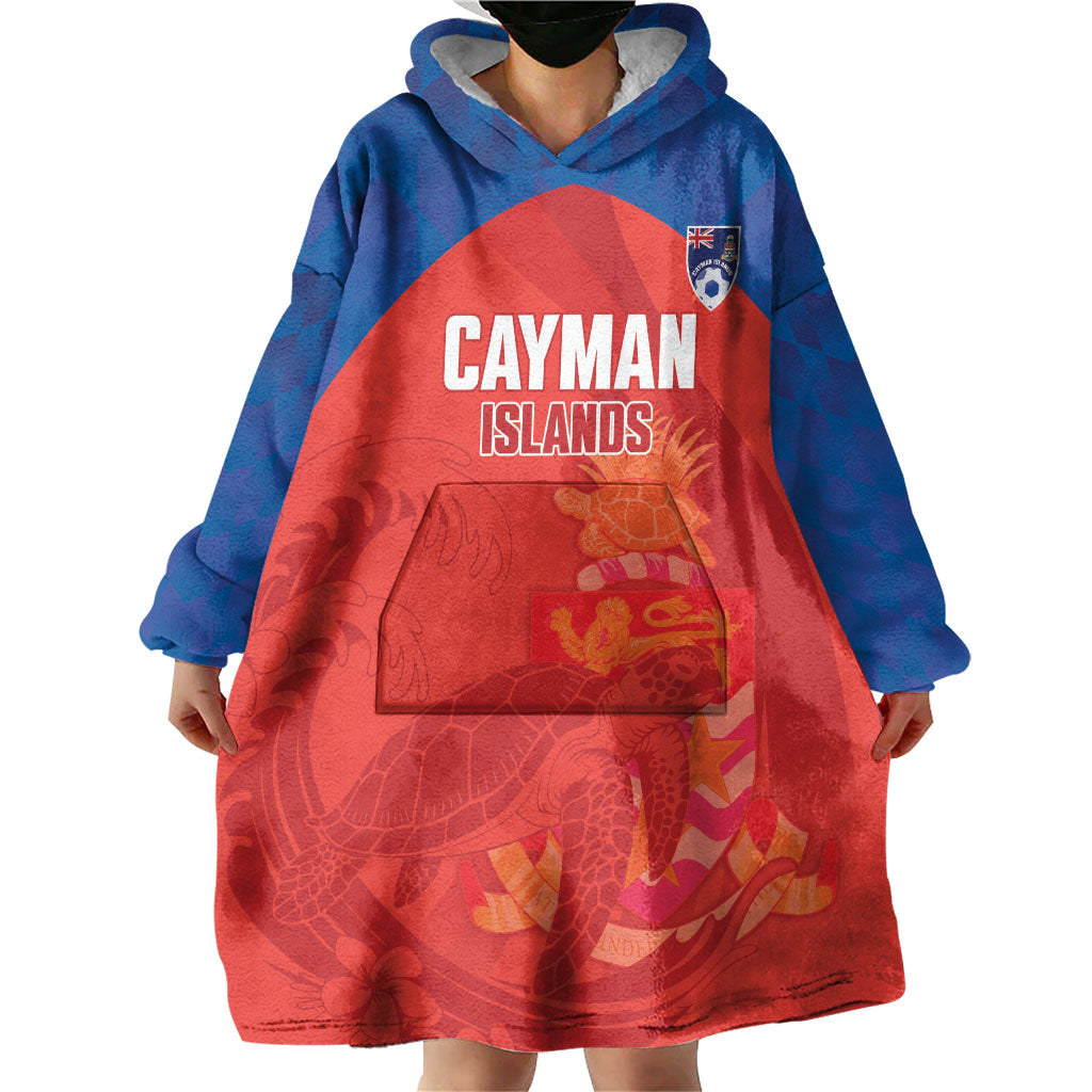 Cayman Islands Football 2026 Custom Wearable Blanket Hoodie Sea Turtle Coat Of Arms Style