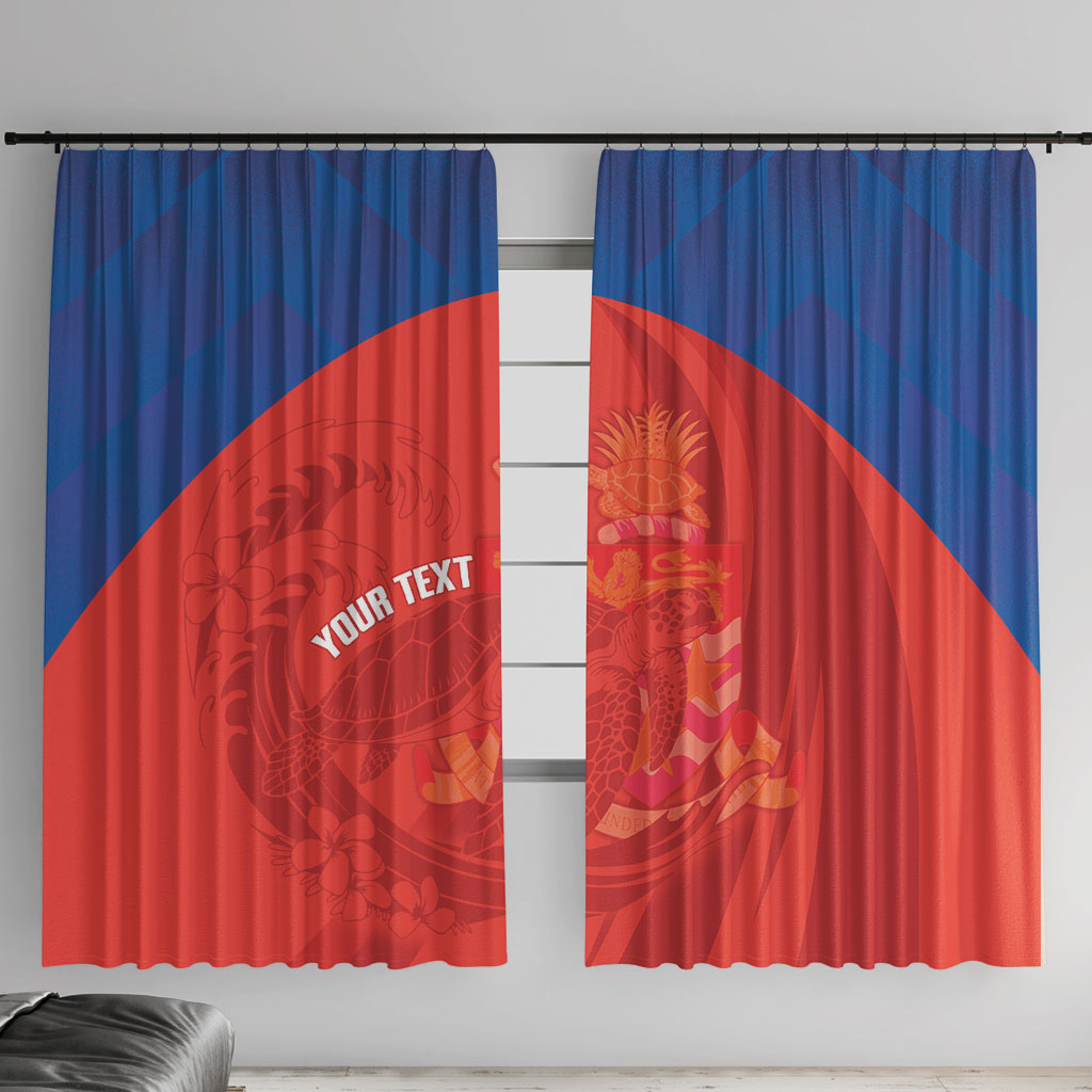 Cayman Islands Football 2026 Custom Window Curtain Sea Turtle Coat Of Arms Style