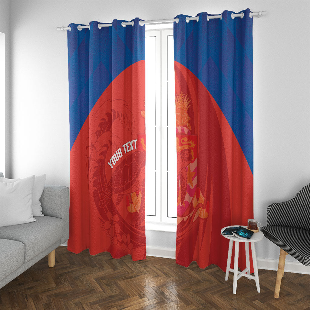 Cayman Islands Football 2026 Custom Window Curtain Sea Turtle Coat Of Arms Style
