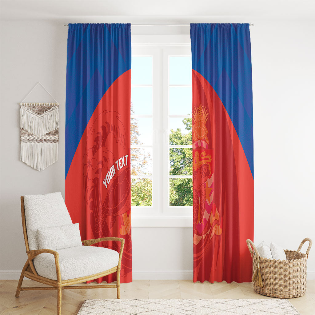 Cayman Islands Football 2026 Custom Window Curtain Sea Turtle Coat Of Arms Style