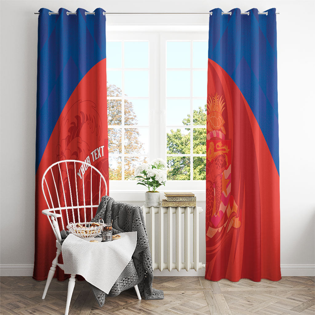 Cayman Islands Football 2026 Custom Window Curtain Sea Turtle Coat Of Arms Style