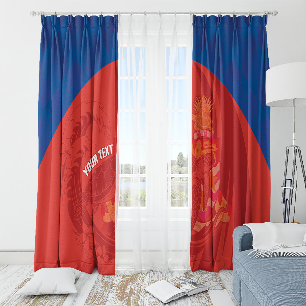 Cayman Islands Football 2026 Custom Window Curtain Sea Turtle Coat Of Arms Style