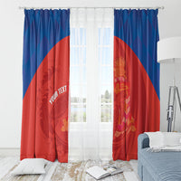 Cayman Islands Football 2026 Custom Window Curtain Sea Turtle Coat Of Arms Style