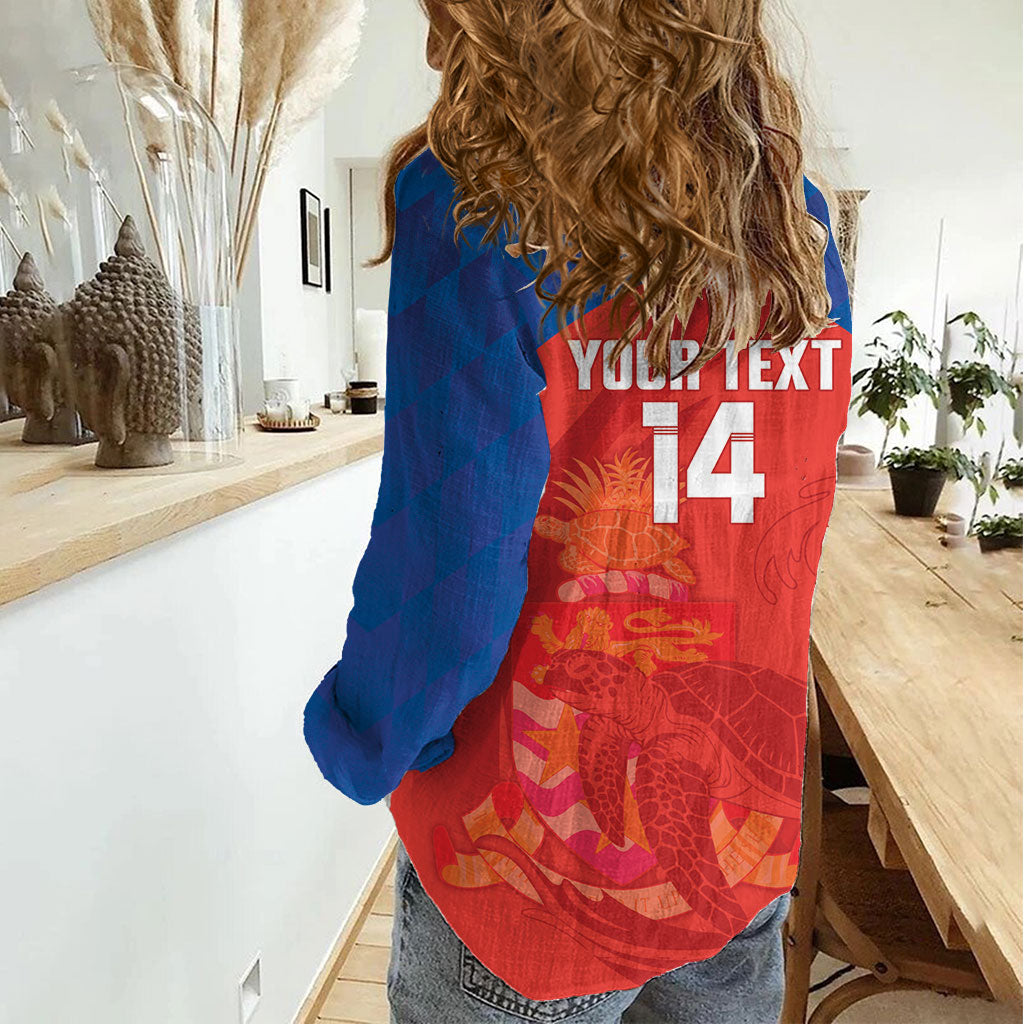 Cayman Islands Football 2026 Custom Women Casual Shirt Sea Turtle Coat Of Arms Style