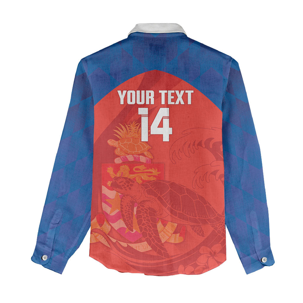 Cayman Islands Football 2026 Custom Women Casual Shirt Sea Turtle Coat Of Arms Style