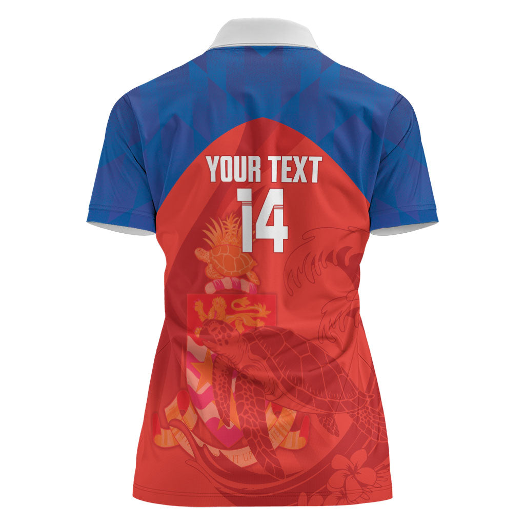 Cayman Islands Football 2026 Custom Women Polo Shirt Sea Turtle Coat Of Arms Style