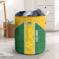 Dominica Football 2026 Custom Laundry Basket Sisserou Parrot Madras Pattern