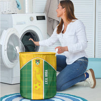 Dominica Football 2026 Custom Laundry Basket Sisserou Parrot Madras Pattern