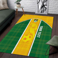Dominica Football 2026 Custom Area Rug Sisserou Parrot Madras Pattern