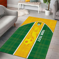 Dominica Football 2026 Custom Area Rug Sisserou Parrot Madras Pattern
