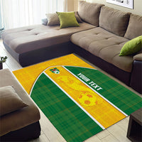 Dominica Football 2026 Custom Area Rug Sisserou Parrot Madras Pattern