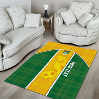 Dominica Football 2026 Custom Area Rug Sisserou Parrot Madras Pattern
