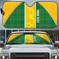 Dominica Football 2026 Custom Auto Sun Shade Sisserou Parrot Madras Pattern