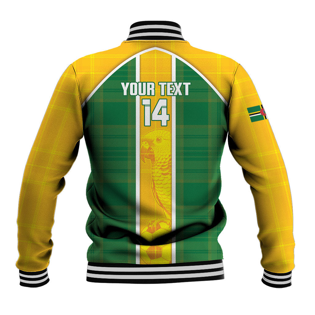 Dominica Football 2026 Custom Baseball Jacket Sisserou Parrot Madras Pattern