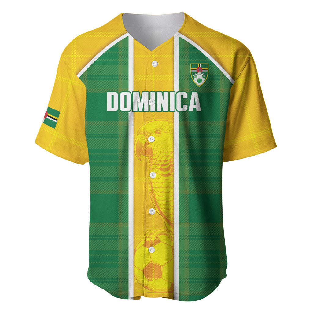 Dominica Football 2026 Custom Baseball Jersey Sisserou Parrot Madras Pattern
