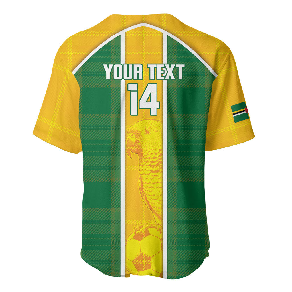 Dominica Football 2026 Custom Baseball Jersey Sisserou Parrot Madras Pattern