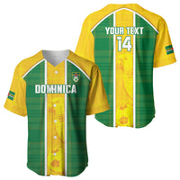 Dominica Football 2026 Custom Baseball Jersey Sisserou Parrot Madras Pattern