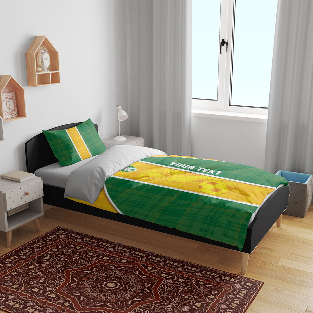 Dominica Football 2026 Custom Bedding Set Sisserou Parrot Madras Pattern