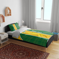 Dominica Football 2026 Custom Bedding Set Sisserou Parrot Madras Pattern