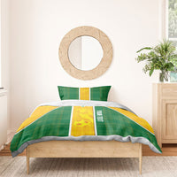 Dominica Football 2026 Custom Bedding Set Sisserou Parrot Madras Pattern