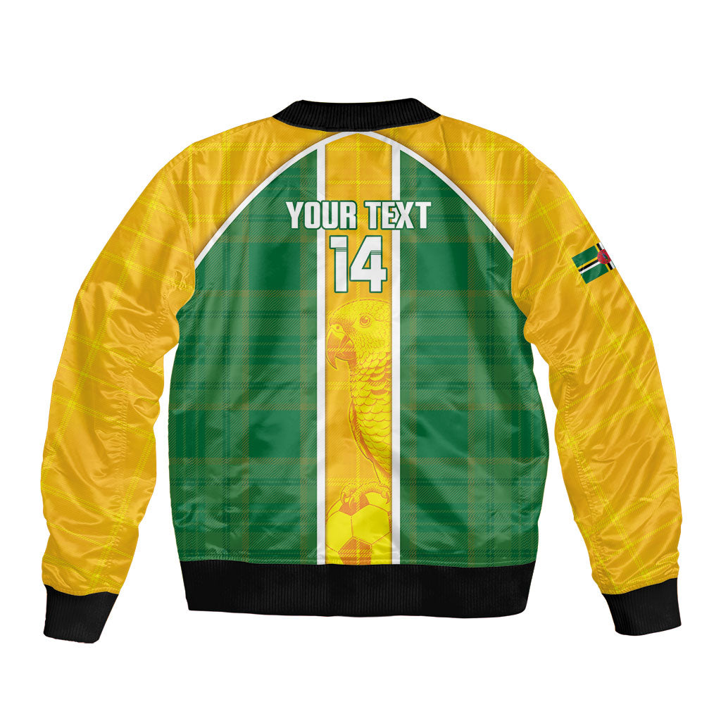 Dominica Football 2026 Custom Bomber Jacket Sisserou Parrot Madras Pattern