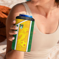 Dominica Football 2026 Custom 4 in 1 Can Cooler Tumbler Sisserou Parrot Madras Pattern