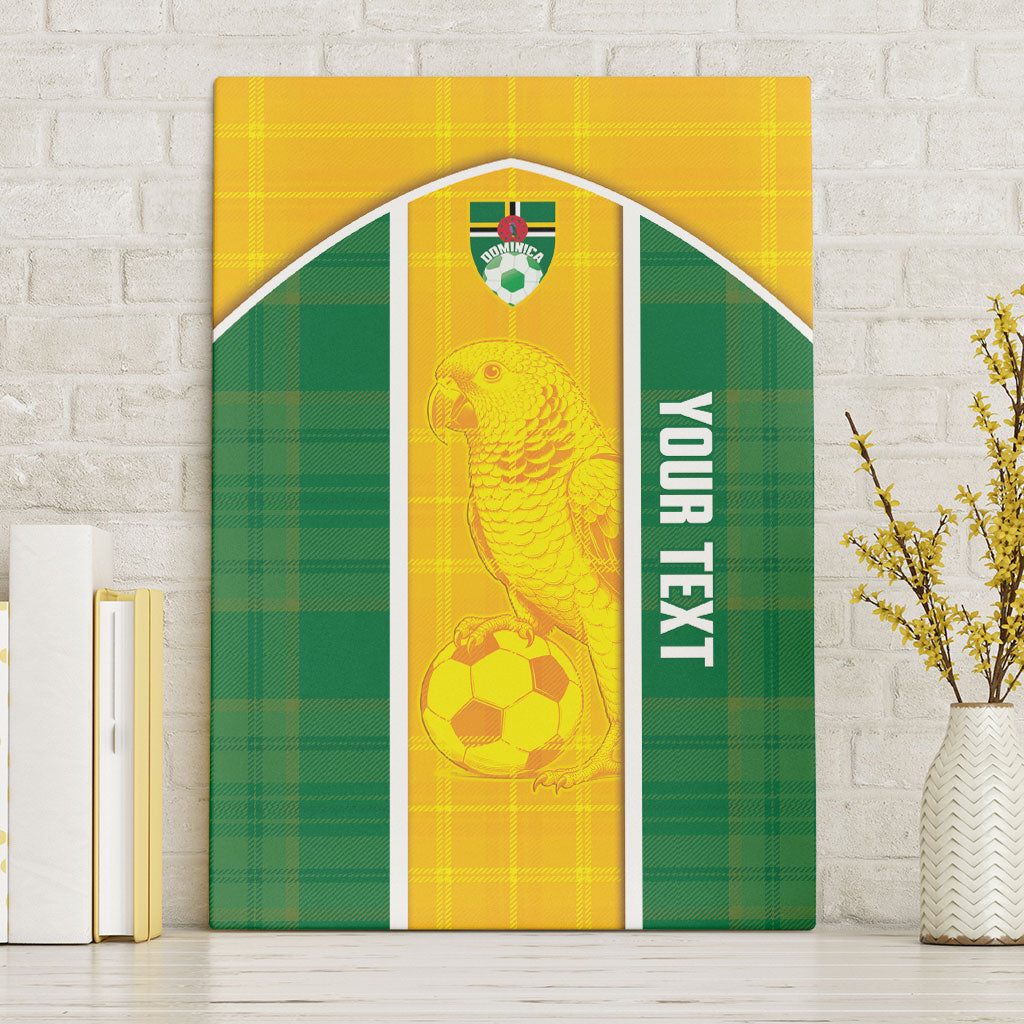 Dominica Football 2026 Custom Canvas Wall Art Sisserou Parrot Madras Pattern