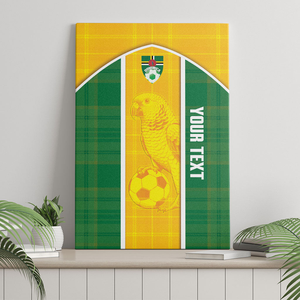 Dominica Football 2026 Custom Canvas Wall Art Sisserou Parrot Madras Pattern