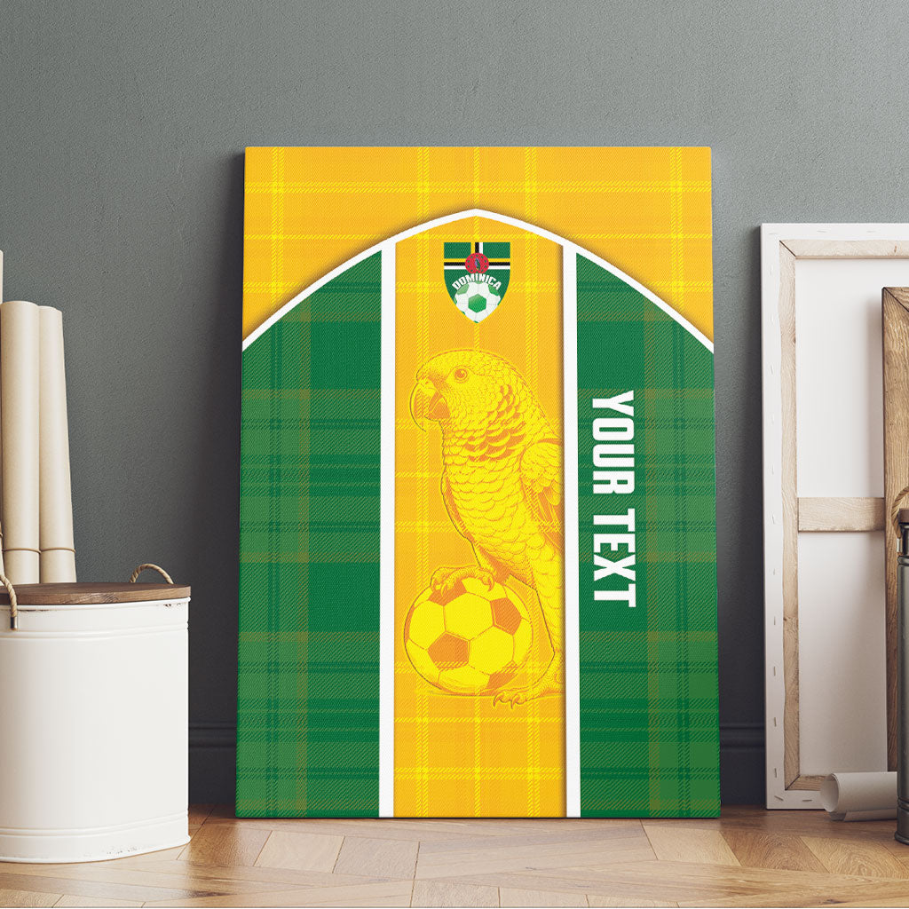 Dominica Football 2026 Custom Canvas Wall Art Sisserou Parrot Madras Pattern