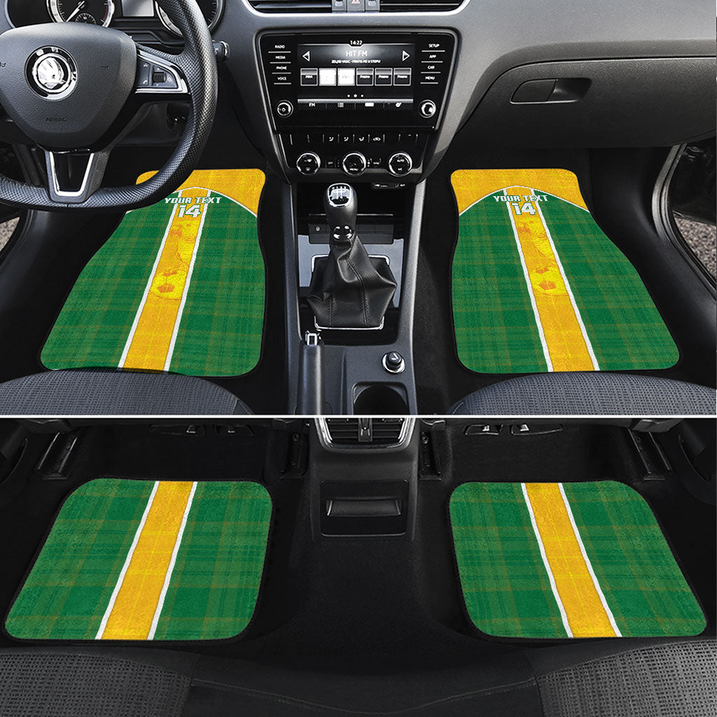 Dominica Football 2026 Custom Car Mats Sisserou Parrot Madras Pattern