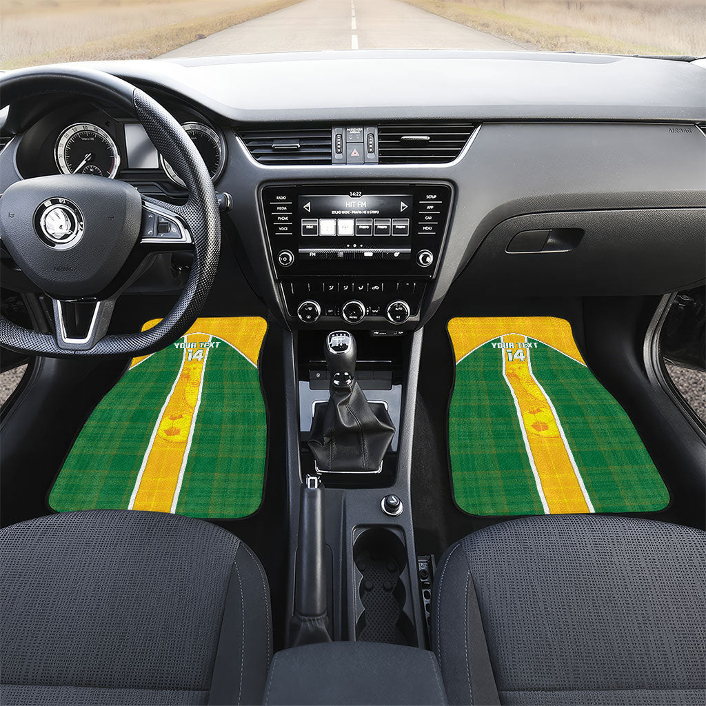 Dominica Football 2026 Custom Car Mats Sisserou Parrot Madras Pattern