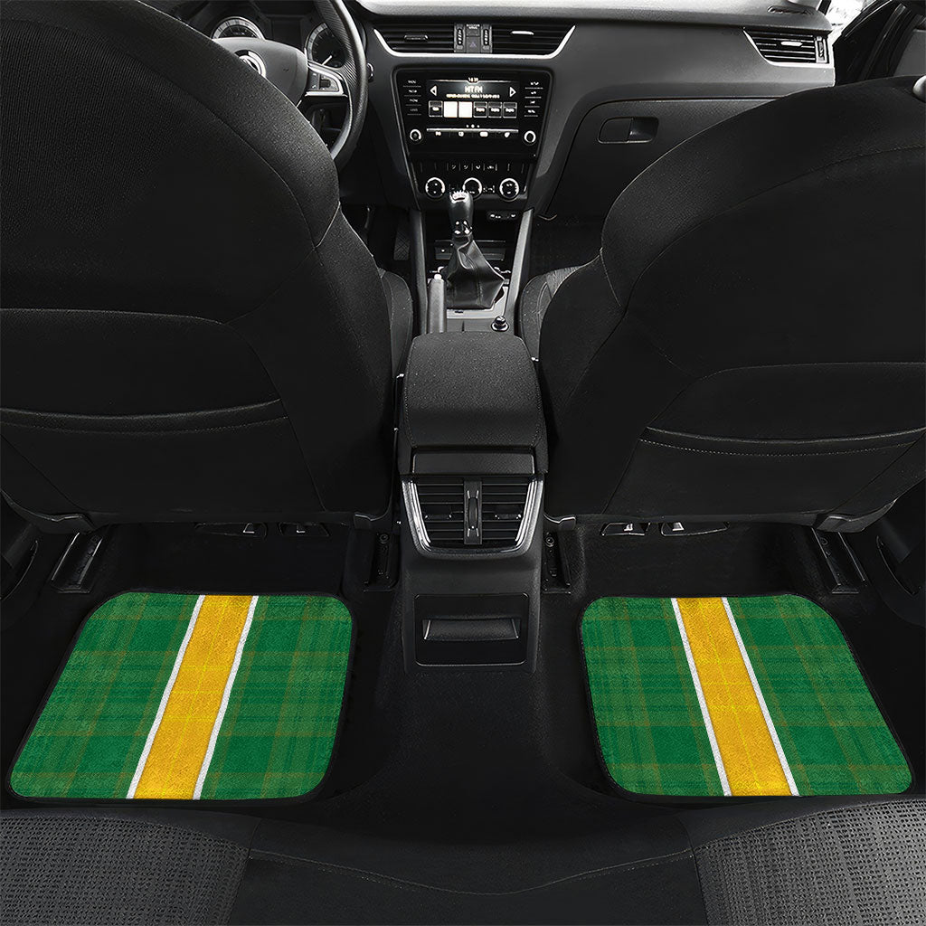 Dominica Football 2026 Custom Car Mats Sisserou Parrot Madras Pattern