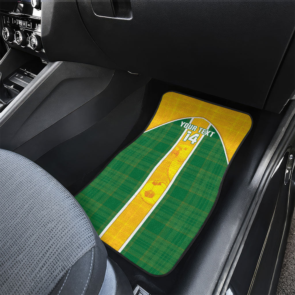 Dominica Football 2026 Custom Car Mats Sisserou Parrot Madras Pattern