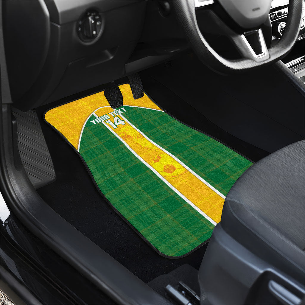Dominica Football 2026 Custom Car Mats Sisserou Parrot Madras Pattern