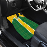 Dominica Football 2026 Custom Car Mats Sisserou Parrot Madras Pattern