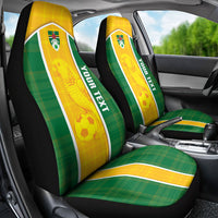 Dominica Football 2026 Custom Car Seat Cover Sisserou Parrot Madras Pattern