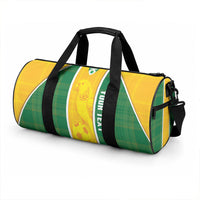 Dominica Football 2026 Custom Duffle Bag Sisserou Parrot Madras Pattern