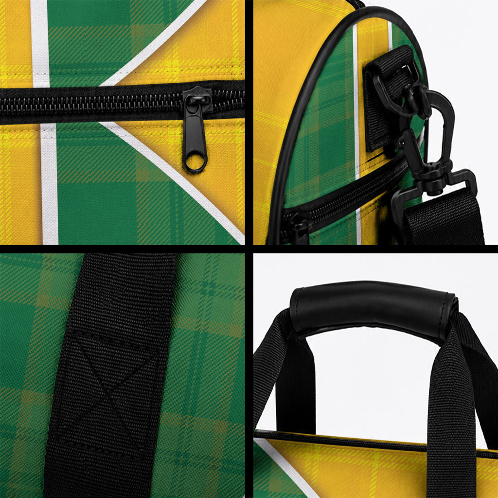 Dominica Football 2026 Custom Duffle Bag Sisserou Parrot Madras Pattern