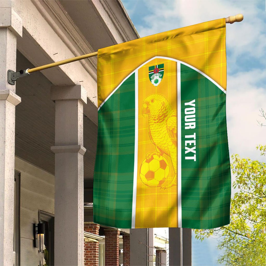 Dominica Football 2026 Custom Garden Flag Sisserou Parrot Madras Pattern