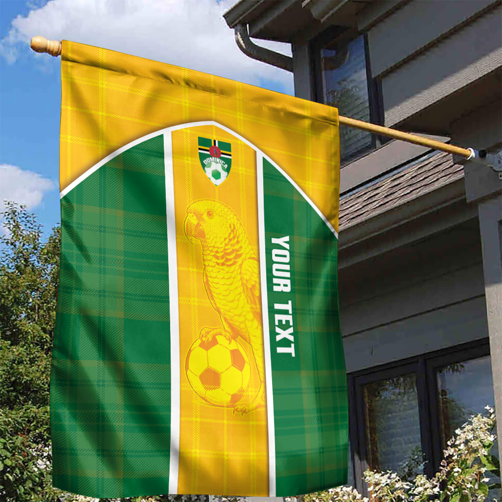 Dominica Football 2026 Custom Garden Flag Sisserou Parrot Madras Pattern