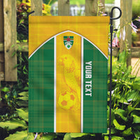 Dominica Football 2026 Custom Garden Flag Sisserou Parrot Madras Pattern