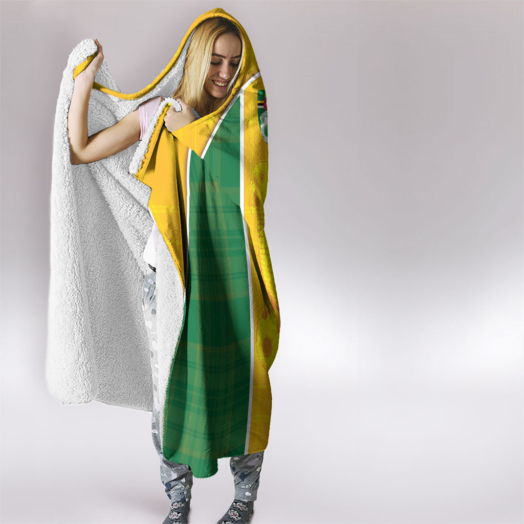 Dominica Football 2026 Custom Hooded Blanket Sisserou Parrot Madras Pattern