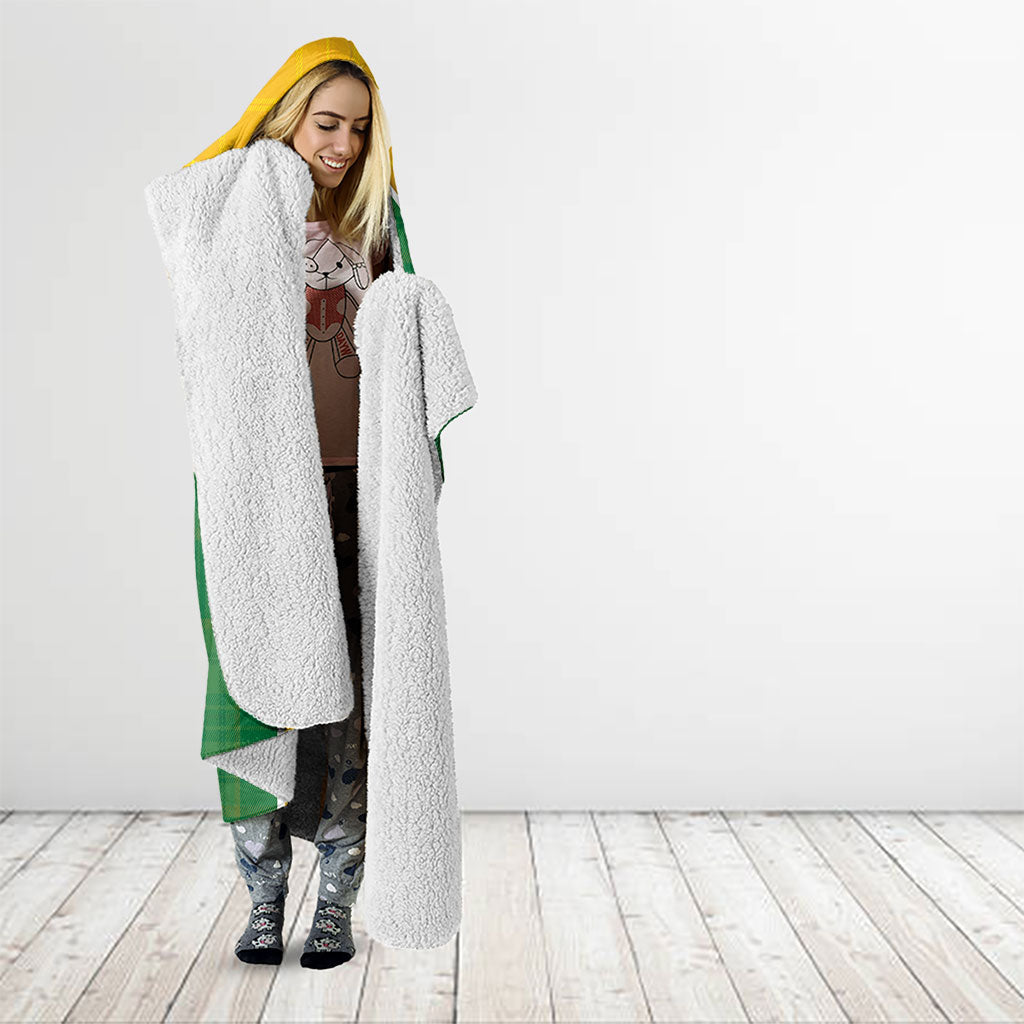 Dominica Football 2026 Custom Hooded Blanket Sisserou Parrot Madras Pattern