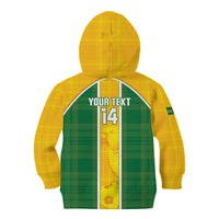 Dominica Football 2026 Custom Kid Hoodie Sisserou Parrot Madras Pattern