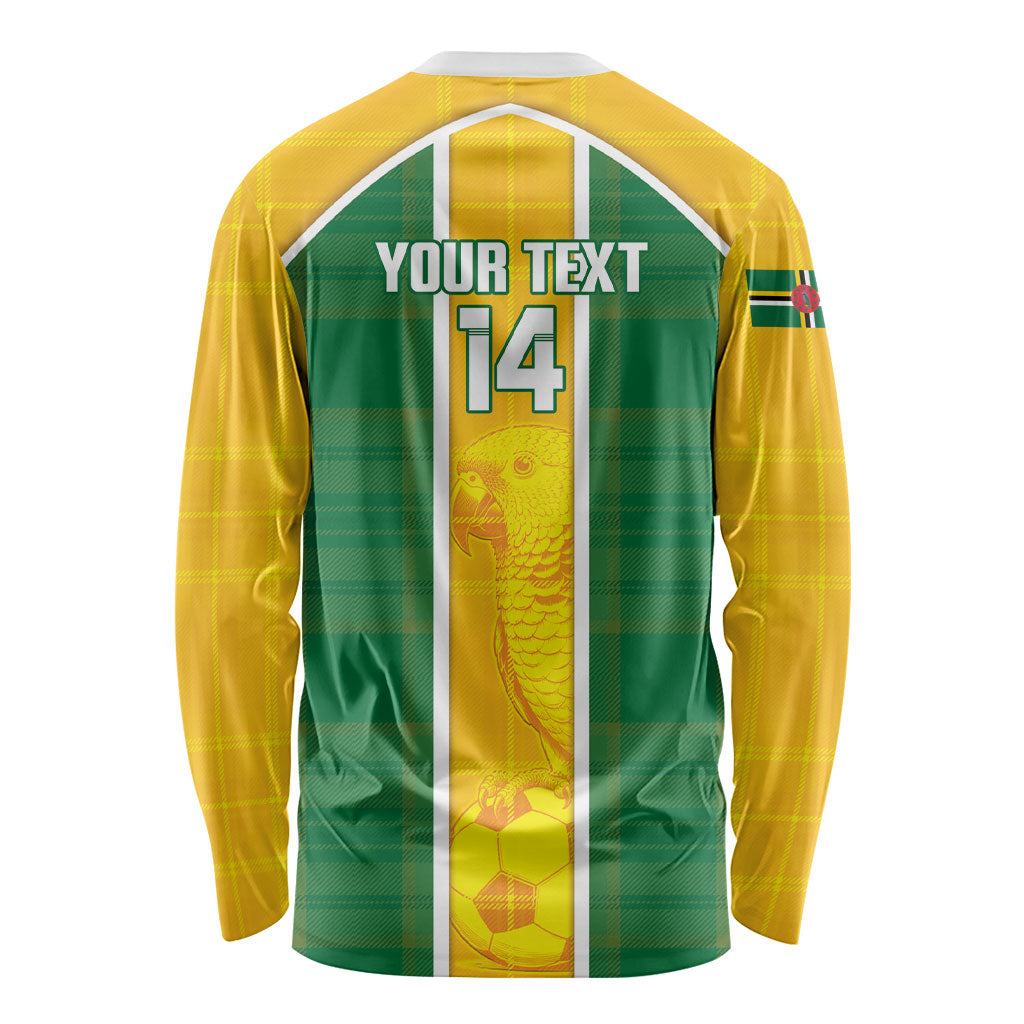 Dominica Football 2026 Custom Long Sleeve Shirt Sisserou Parrot Madras Pattern