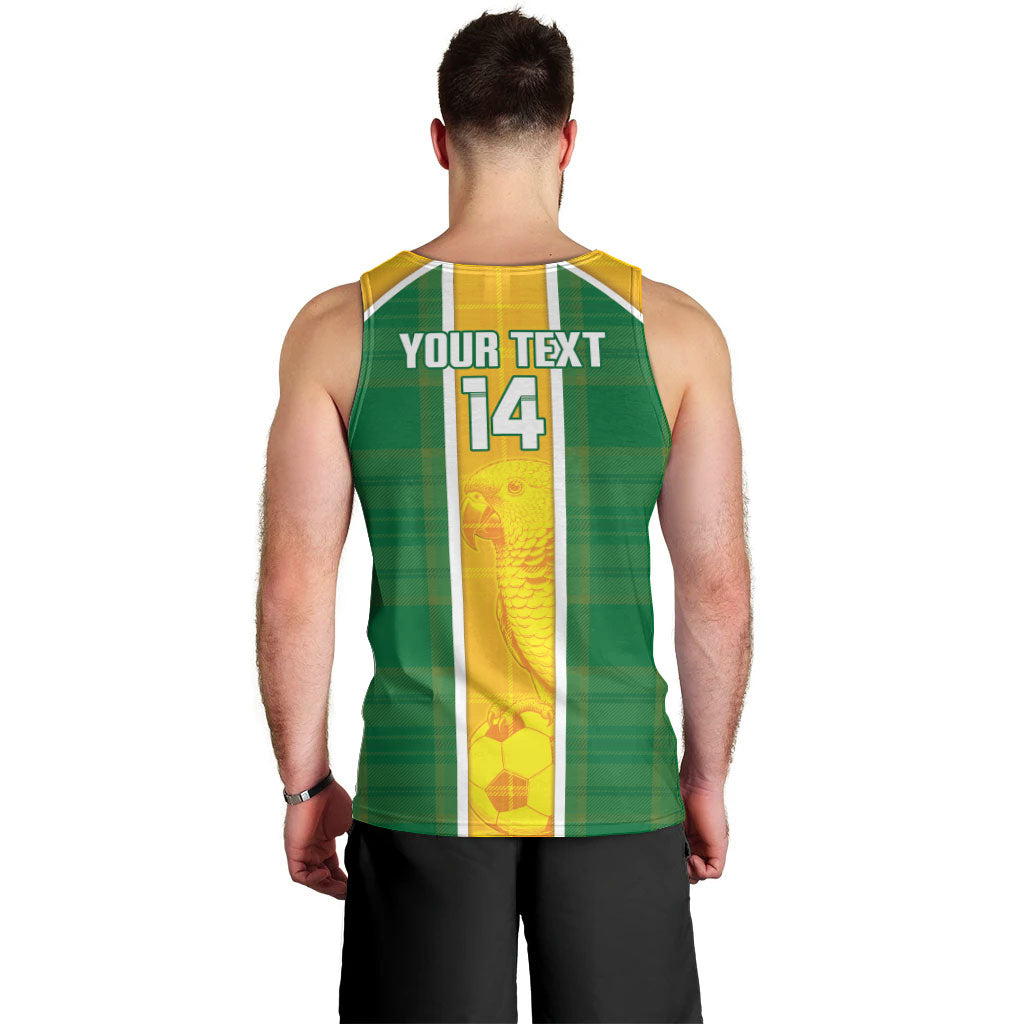 Dominica Football 2026 Custom Men Tank Top Sisserou Parrot Madras Pattern