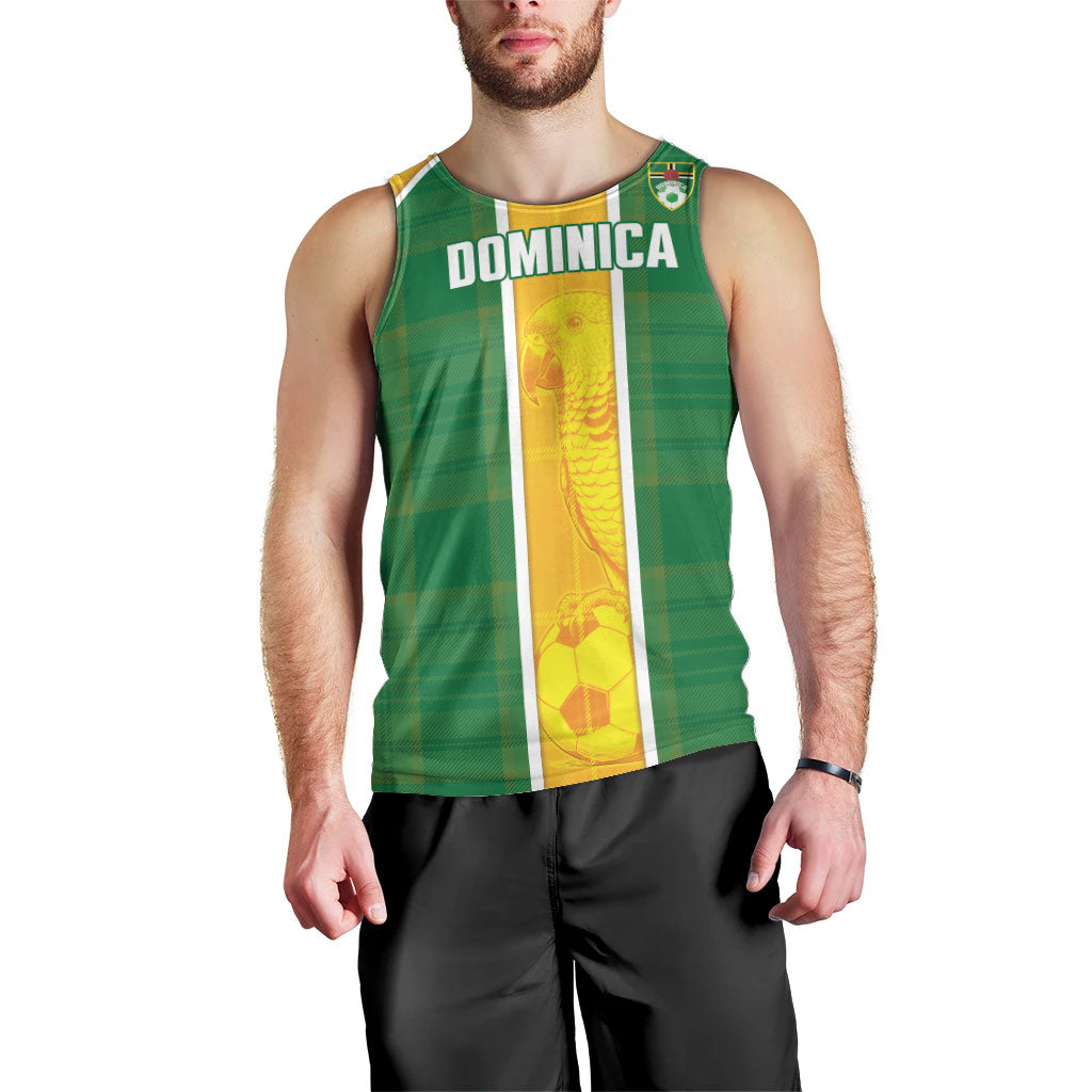 Dominica Football 2026 Custom Men Tank Top Sisserou Parrot Madras Pattern