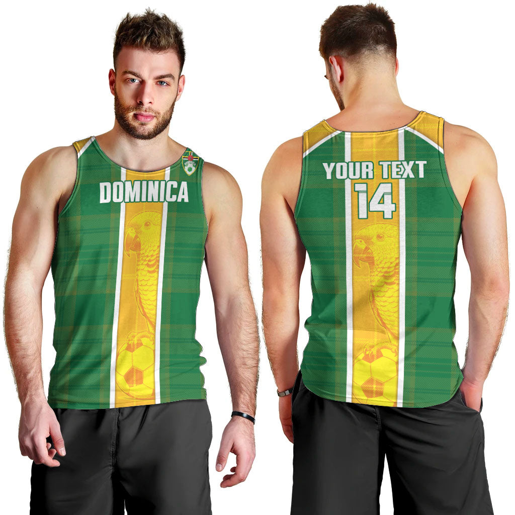 Dominica Football 2026 Custom Men Tank Top Sisserou Parrot Madras Pattern